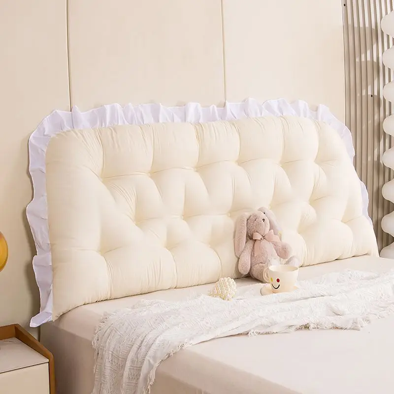 Headboard Cushion Backrest Tatami - プリンセススタイルの寮用背もたれクッション1個、汎用性のある衝突防止ベッドサイド装飾背もたれ、柔らかい畳製ヘッドボードクッション