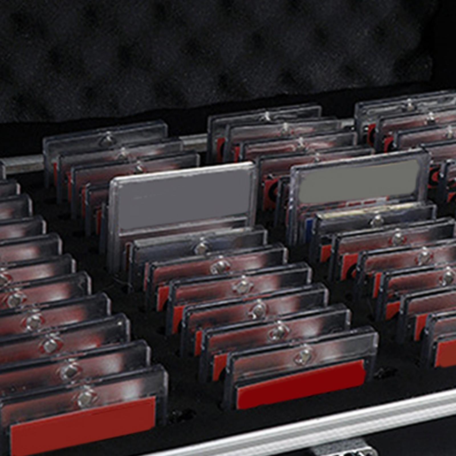 Storage - PSA BGSカード用、柔らかいスポンジ内蔵の大型カード収納ボックス。35PTサイズで、ポケモンカードケースやコレクション整理に最適。ラベル付き。