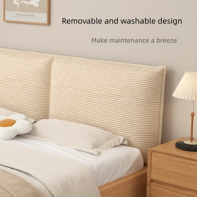 Headboard Cushion Backrest Tatami - 背もたれクッション、大型ヘッドボード用枕、クッション、ボディピロー、寝室用品、コーデュロイ素材、柔らかい、畳、ダブルサイズ