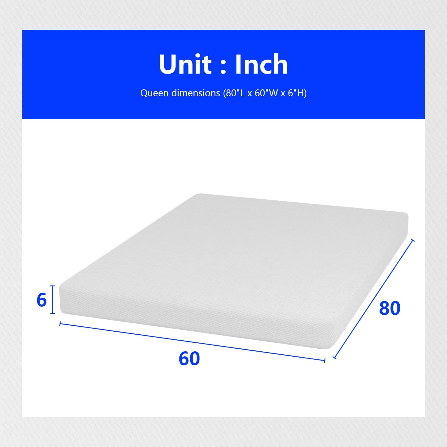 クイーンサイズマットレス、6インチジェルメモリーフォームマッ - Memory Foam Mattress In A Box Queen のレビューと価格