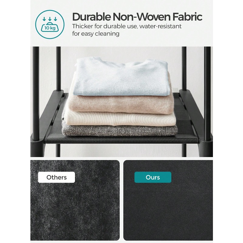 ブラックのクローゼット、寝室用のポータブルクローゼット、不織 - Wardrobe Closet Portable Fabric Cover のレビューと価格
