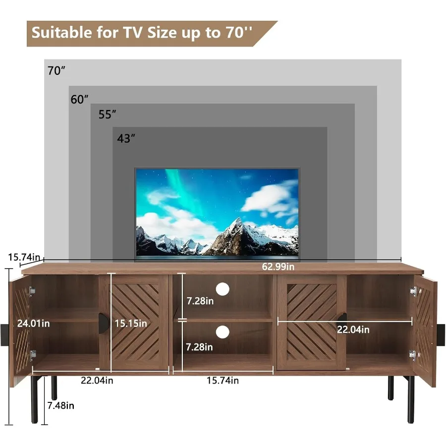 63cmのテレビ台。リビングルーム用。収納棚付きのエンジニア - Storage のレビューと価格