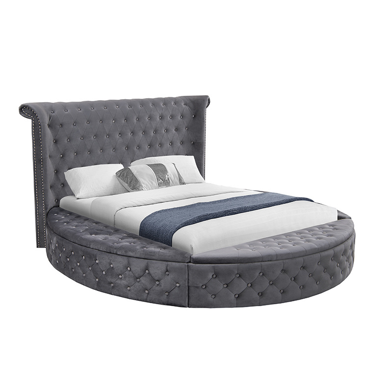 布張りキング/クイーンサイズベッドフレーム販売中 モダンスタ - King Size Bed Frame With Storage Drawers のレビューと価格