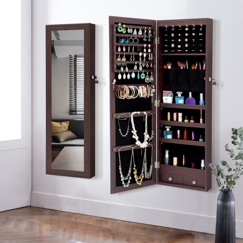 全身鏡、ドレッシングミラー、家庭用化粧鏡、ジュエリーキャビネ - Full Length Mirror Jewelry Armoire のレビューと価格