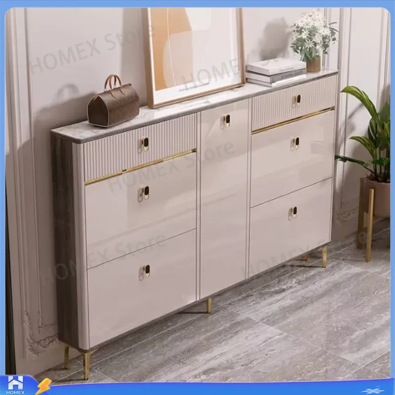 防水加工の靴収納キャビネット。スツール付きで、狭い玄関にも設 - Shoe Rack Cabinet Narrow Entryway のレビューと価格