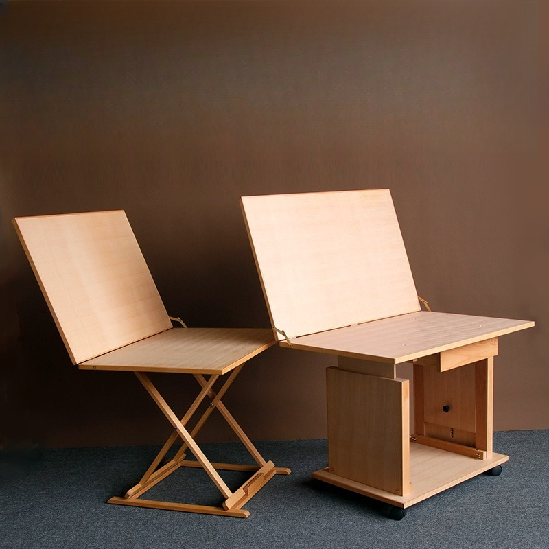 ブナ材を使用した、折りたたみ式で高さ調節可能な、スケッチ、デ - Tables のレビューと価格